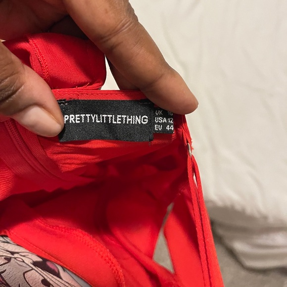 Pretty Little Thing Ruffle Red Dress - Picture 2 of 7